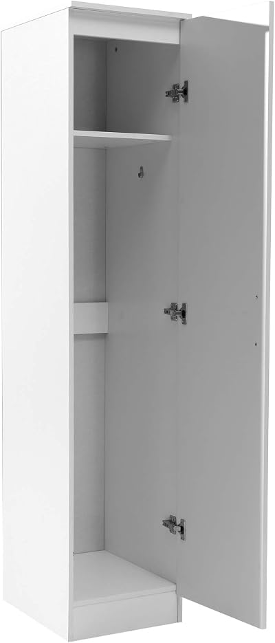 Reflect 1 Door Wardrobe White Gloss/Matt White Stylish Furniture