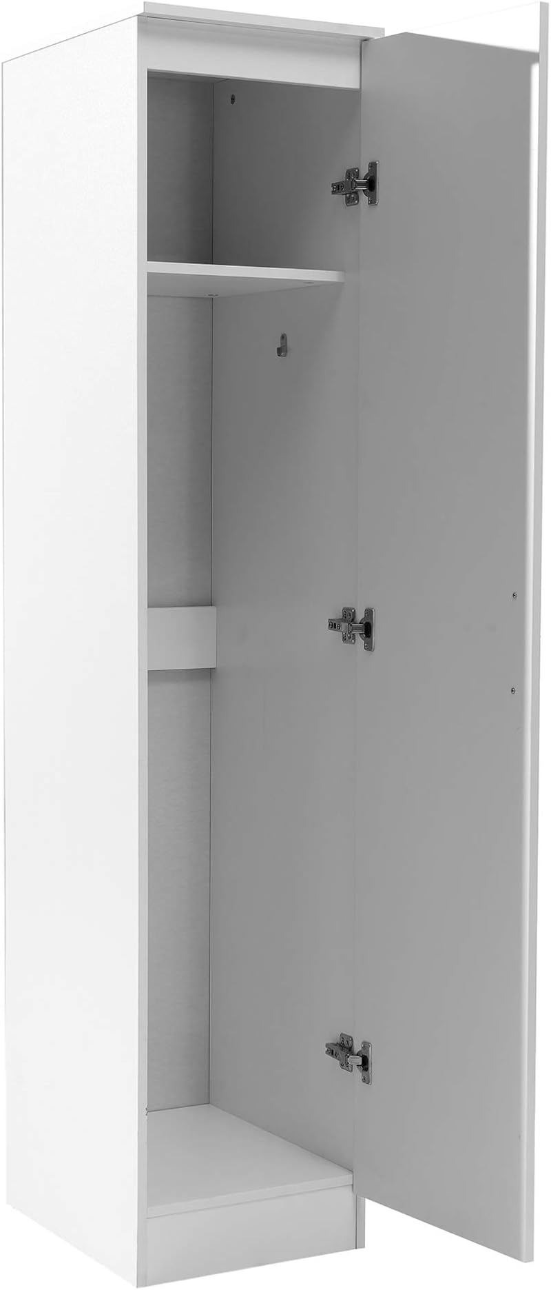 Reflect 1 Door Wardrobe White Gloss/Matt White Stylish Furniture