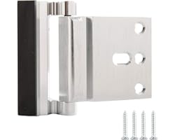 Amazon Basics Door Reinforcement Lock - 1-Pack, Brushed Nickel