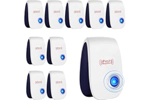 WYEWYE Ultrasonic Pest Repeller 10 Pack, Electronic Pest Repellent Ultrasonic Plug in, Rodent Repellent Sonic Repellent Indoor for Pest Control for Ansect, Ant, Mosquito, Rat, Spide, Cockroach, Spider, Bug