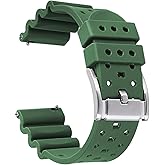 HUAFIY Silicone Watch Bands Width 20mm, 22mm,24mm Rubber Straps.Quick Release Rubber Watch Bands for Men/Women
