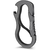 Idakekiy Full Stainless Steel Anti-Lost Keychain Carabiner Mutil Function Home Tool with Bottle Opener for Home Larger Version