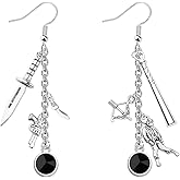 OKEYCH Zombie Movie Inspired Gift N Earrings Zombie Fan Jewelry Cosplay Merch