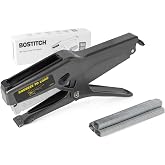 Bostitch Office B8 Plier Heavy Duty Stapler with 1250 1/4" Staples | Full Strip Metal Bostitch Stapler for Cardboard, Paper and Fabric (45 Sheet Capacity)