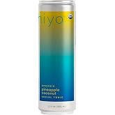 Hiyo Non-Alc Functional Seltzer, Adaptogens &amp; Nootropics, 12 fl oz, 1pk | Pineapple Coconut, Organic Social Tonic, Non-Alcoholic Beverage, Functional Drink, 30 Cals, Gluten Free, Vegan, Non-GMO