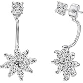 Yoursfs Purple Stud Earrings For Women Halo Gemstone Shiny Hypoallergenic Trendy Platinum Plated Zircon Gemstone Earring