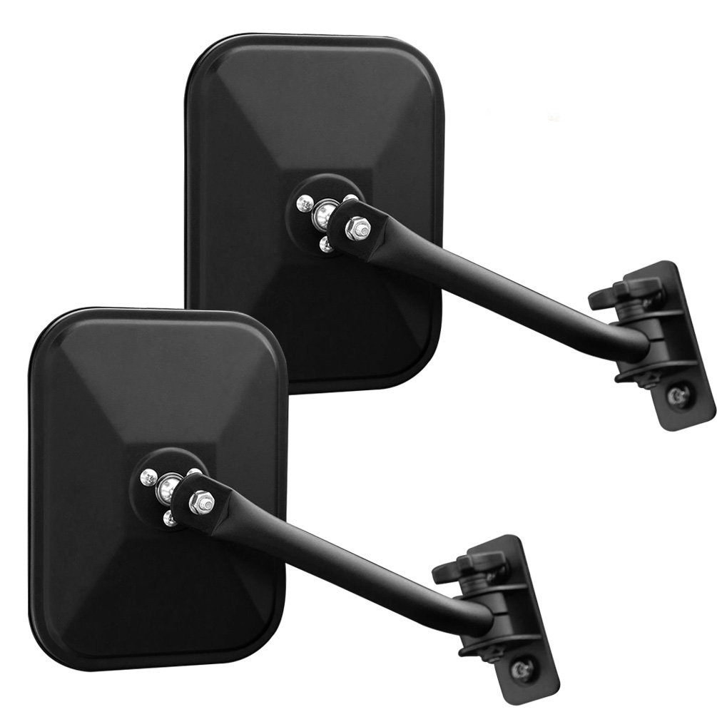 Door Off Mirror for Jeep Wrangler One Pair Rectangular Mirrors fit for