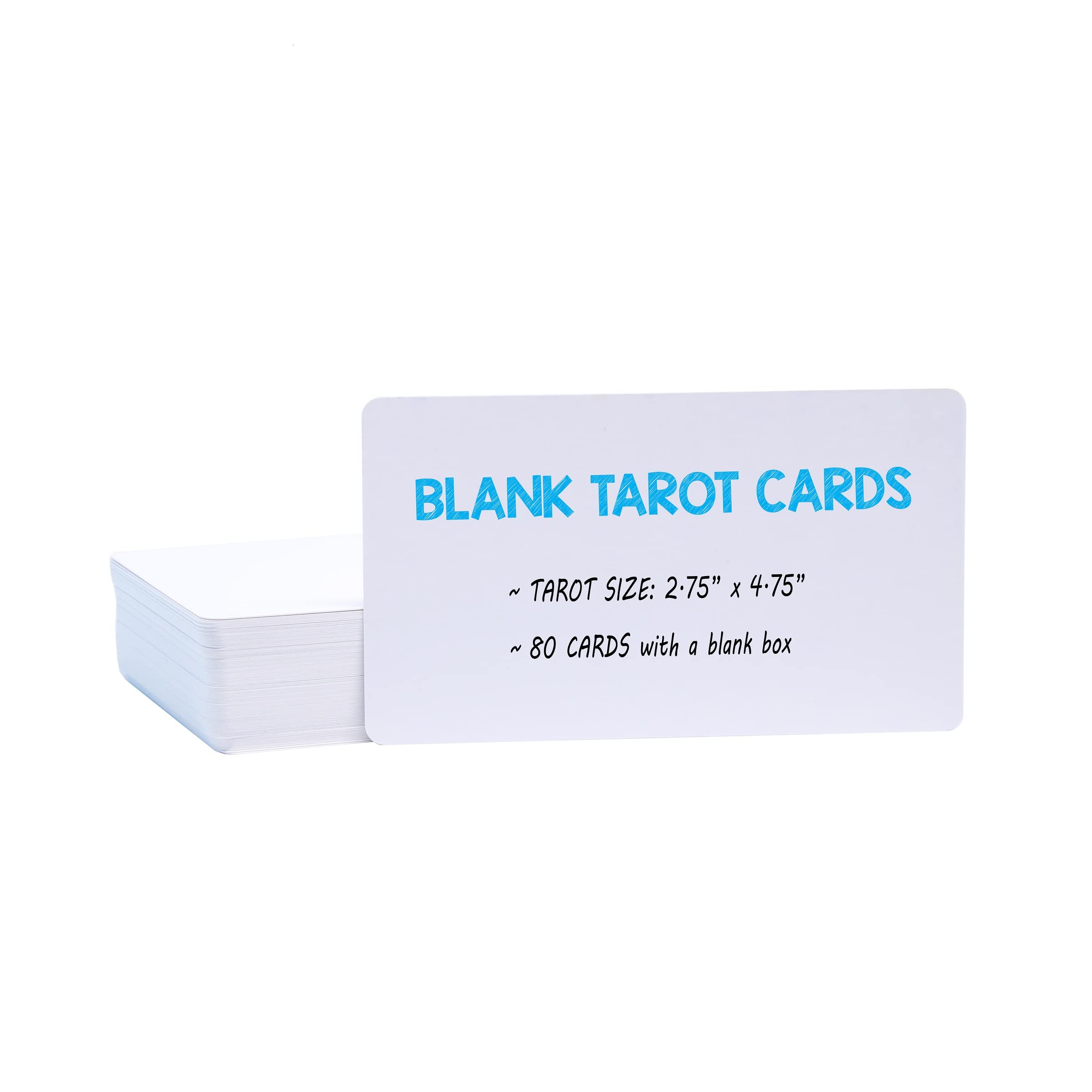 IMAGAME White Blank Tarot Cards Deck, 80 Cards per Deck, Standard Tarot Size(2.75