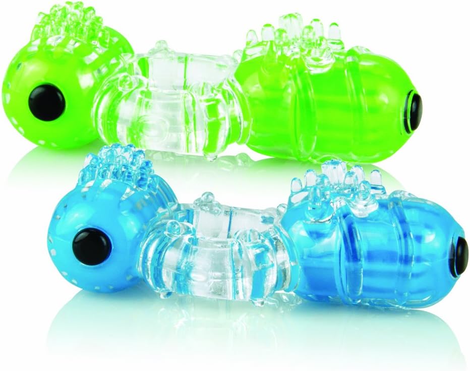 Screaming O Colour Pop Big O2 Waterproof Vibrating Penis Ring with Mini Bullets in Assorted Colours, Blue - Image 4
