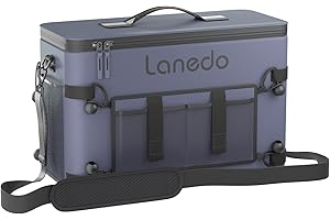 Lanedo 34-Can Soft-Sided Cooler - Collapsible, Leak-Proof, Use as a Beach Cooler, Soft Ice Bag, Ice Chest, or Travel Cooler for Food Shopping, Camping, Kayaking, Fishing, and Multi-Person Lunch Bag.