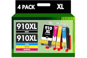 TONER H-PARTY 910XL 910 Ink Cartridges Combo Pack: Replacement for HP 8020 910 XL 910XL Black and Color 910XL/910 Multipack for OfficeJet Pro 8020 Series 8010 8015 8018 8022 8025 8028 8030 8035 Printer