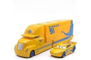 wltk Movie Cars 2 3 New Dinoco Hauler NO.51 & Curz Ramirez Racer Speed 2PCS Vehicles ， McQueen Jackson Storm Cruz Ramirez Vehicles