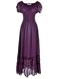 Anna-Kaci Peasant Maiden Boho Inspired Cap Sleeve