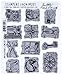 Stampers Anonymous Tim Holtz Cling Rubber Stamp Set, 7 by 8.5-Inch, Mini Blueprints No.3