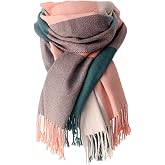 YSense Winter Scarf for Women Long Plaid Scarves Ladies Gifts | Warm Cashmere-Like Softness, Chic Plaid Design, Versatile Wrap Shawl, Oversized Blanket Scarf, Ideal Fall Winter Gift