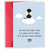 Londue Dog Sympathy Card, Cute Pet Loss Cards, Dog Memorial Sympathy Gifts for Loss of Pet, Condolence Card for Pets Owner Lover, Doggy Bereavement Ideas for Family Friends Husband Wife