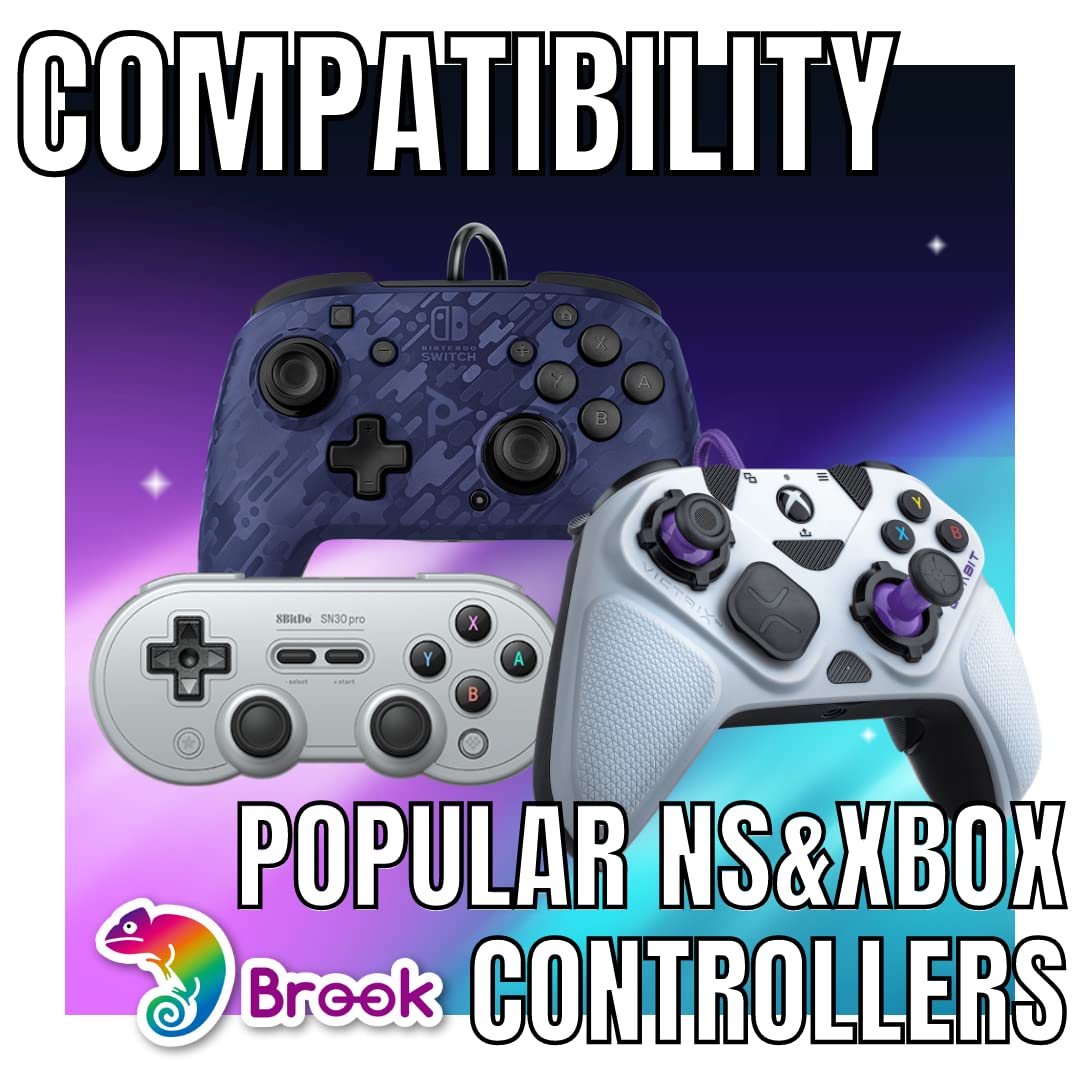 Brook Wingman SD Converter - Support XB Series X/S/One/360, PS5/PS4/PS3, Xb Elite 1/2, NS Pro Controllers on Dreamcast, Saturn Console and PC(X-Input), Retro Controller Adapter, Turbo and Remap