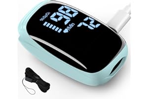 LBEAURG Finger Pulse Oximeter, Rechargeable Blood Oxygen Saturation with Pulse Monitor, Accurate Spo2 Reading for Home, Outdoor Sports, Blue