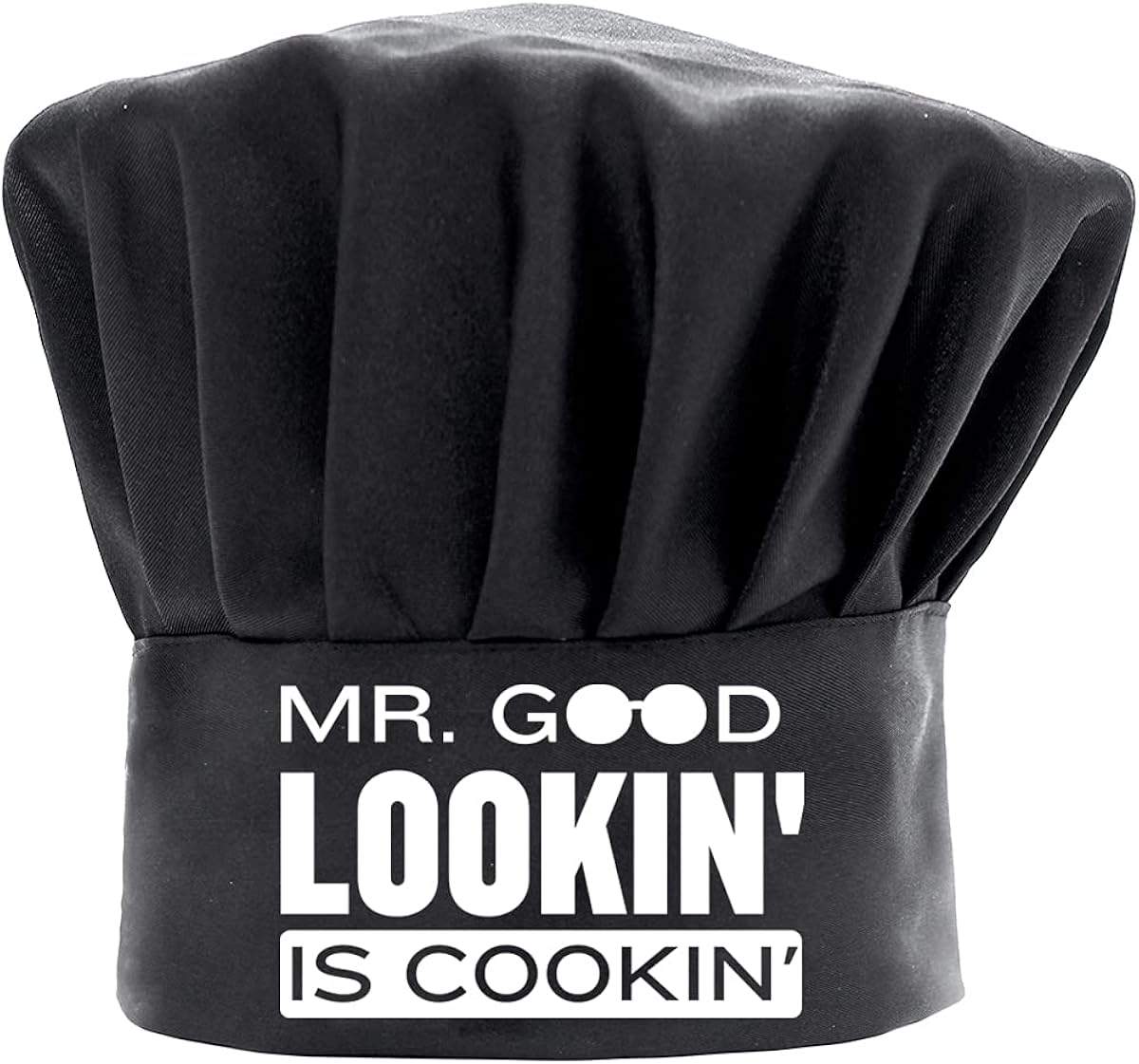 Chef Hats for Men Funny Black, Mr. Good Looking is Cooking Cooking Hat Adjustable Kitchen Chef Hat Gifts for Birthday Father's Day Christmas: Clothing