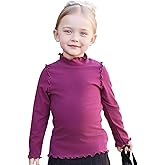 MINI PANDA Little Girl Toddler Ruffled Long-Sleeve T-Shirt