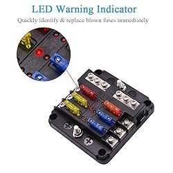 WUPP 12 Volt Fuse Block, Waterproof Boat Fuse Panel