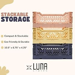 Collapsible Storage Box, Foldable Crate Organizer