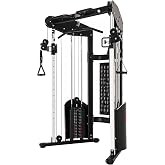 Altas Strength 3073 Functional Trainer Home Gym with Dual 220lb Stacks | 2:1 pulley ratio, 440lb total selectorized weight, 2.5mm commercial steel frame, and smooth cable crossover exercise station.