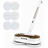BLONEX Cordless Electric Mop with Spray &amp; Detachable Water Tank | Lightweight Electric Spin Mop with Headlights for Hardwood Tile Laminate Floors, Long-Lasting Battery, Self-Propelled
