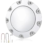 QYMOPAY Aluminum Horn Button for 9-bolt Steering Wheels, High Polish Finish 9-Bolt Steering Wheel Horn Button, for Most 9-Hole Steering Wheel Flat Horn Buttons on the Market