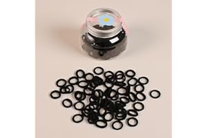 100-Pack Soft Hair Ties for Baby Girls, Gentle No-Pull Elastics, Comfortable Hair Bands for Daily Styling and Play (Black)