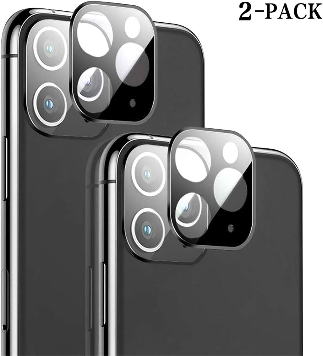 CUOTUO Compatible for iPhone 11 Pro/iPhone 11 Pro Max Camera Lens Protector（2 PACK）,[Easy to Install] [Case Friendly] [Anti-Scratch&Dust] Camera Lens Protector for iPhone 11 Pro/11 Pro Max【Black】