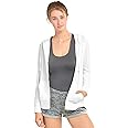Sofra Women's Thin Cotton Zip Up Hoodie Jacket
