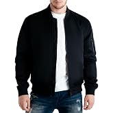 Flyplus Men's Bomber Jacket Lightweight Water Resistant | Windproof &amp; Breathable Windbreaker with 4 Pockets for Spring, Fall &amp; Outdoor Wear