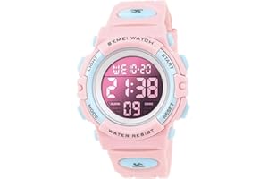 FIZILI Boys Watch Digital Sports Waterproof Outdoor Kids Watches Alarm Clock 12/24 H Stopwatch Calendar 3-15 Year Old Boys Girls Wristwatch