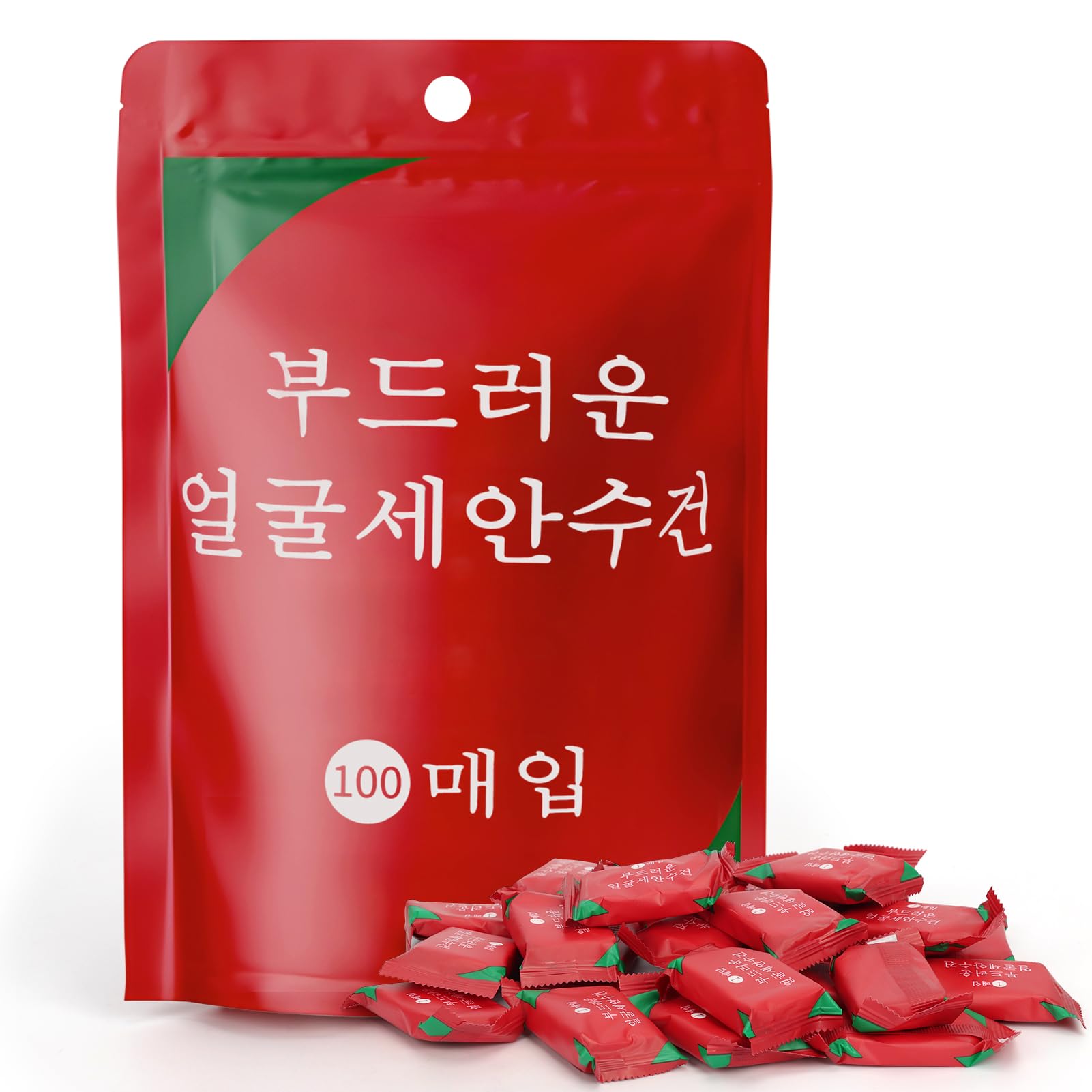 Compressed Towel 100 PCS Mini Tablets Disposable Portable Face Towel Cotton Coin Tissue for Travel, Camping, Hiking, Sport, Beauty Salon, Home Hand Wipes and Other Outdoor Activities (Red)