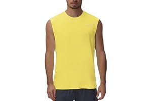 Cakulo Men's Workout Swim Sleeveless Shirts Quick Dry Beach Pool Tech Running Athletic Exercise Muscle Tank Top Big and Tall