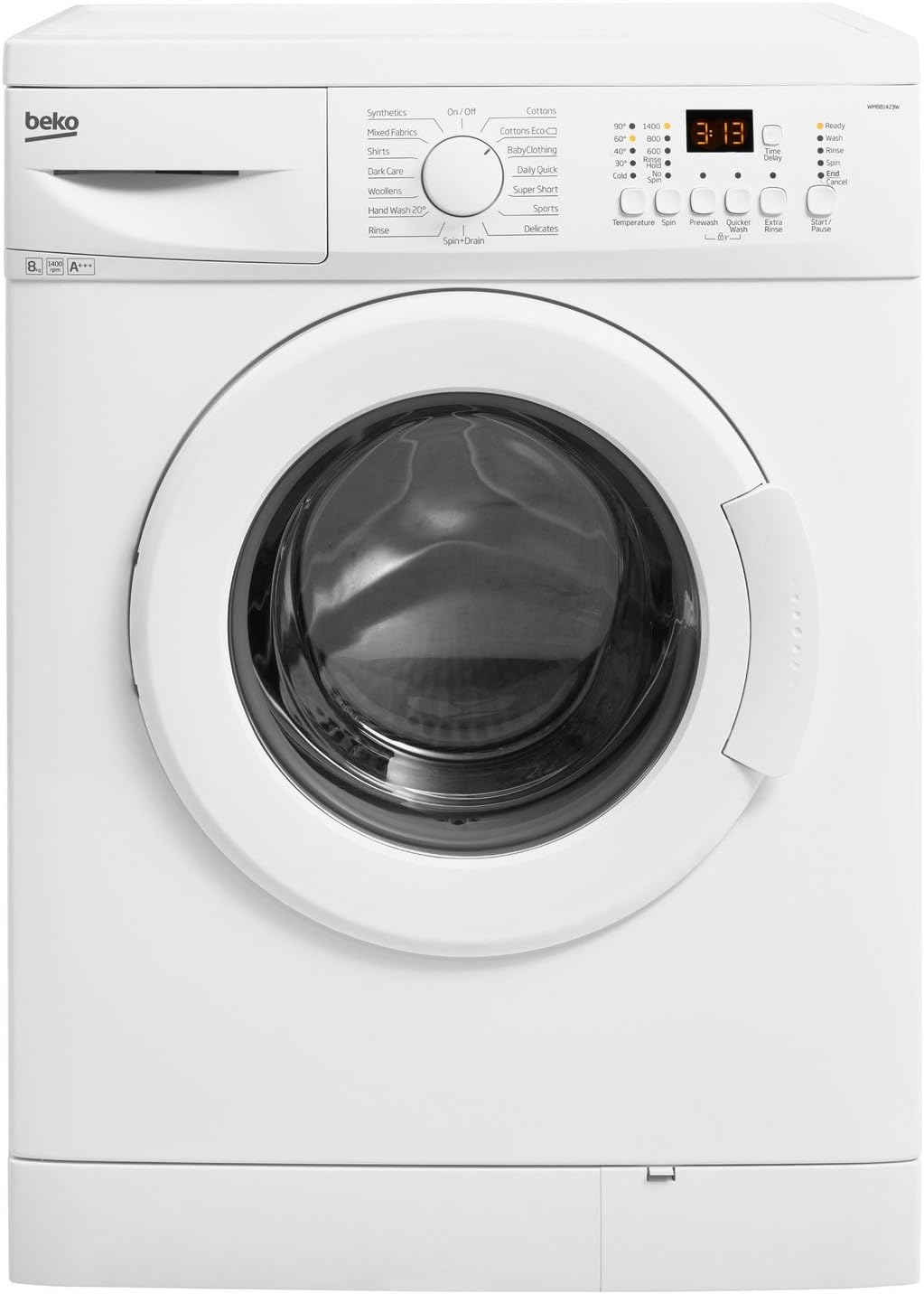 Beko WMB81423W A+++ 8Kg 1400 Spin 15 Programmes Washing Machine in White Amazon.co.uk Large