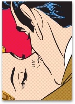 Acrylic glass print wall art by DekoGlass "Kissing Couple" 70x100 cm ready to hang frameless picture