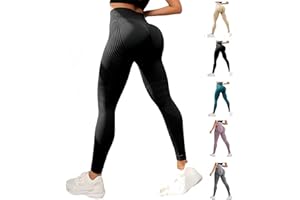 Xeaaou Resistance Band Leggings, 3D Anti Cellulite Leggings, High Waisted Butt Lifting Tummy Training Control for Yoga, Gym