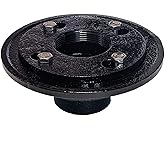 SereneDrains 2 Inch Cast Iron Shower Drain Base for Linear Square Shower Drains Floor Flange Gasket Extension Kit Coupling As