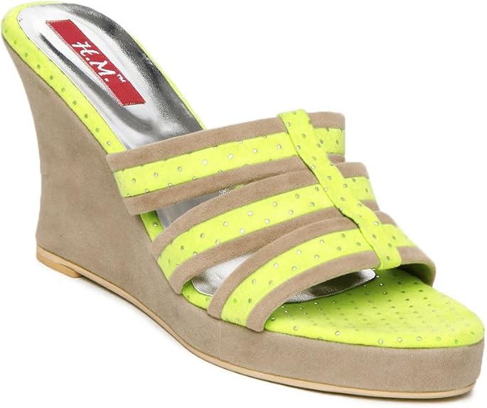 neon yellow wedges