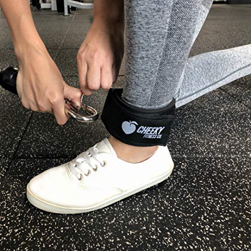 Cheeky Fitness Padded Ankle Straps for Cable Machines Foot Strap