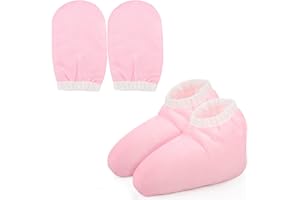 Paraffin Wax Mitts and Booties, Segbeauty Snug Elastic Opening Insulated Thick Terry Cloth Mittens for Hand and Foot, Gloves and Booties for Paraffin Warmers SPA Heated thera-py