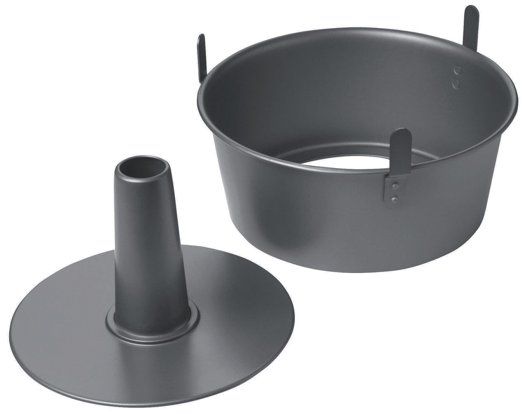 Chicago Metallic Professional Non-Stick Ring-Shaped Angel Food Cake Tin with Loose Base, 25 cm (10"), Grey