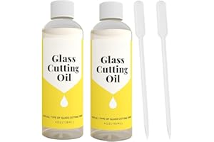 DMSPHD 2PCS Glass Cutting Oil 4 Ounces, Suitable for All Glass Cutting Tools, Used for Cutting Glass, Stained Glass, Glass Bottles, Tiles and Mirrors (2 pcs Glass Cutting Oil)