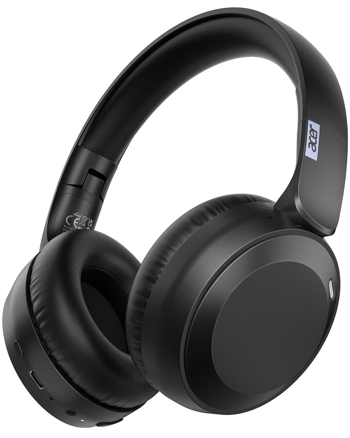 Photo 1 of acer Wireless Bluetooth Headphones, 70 Hours Playtime, Foldable Over-Ear Headphones with 40mm Drivers, Memory Foam Earpads, Multipoint Bluetooth 6.0 for Travel, Home, Office, Black