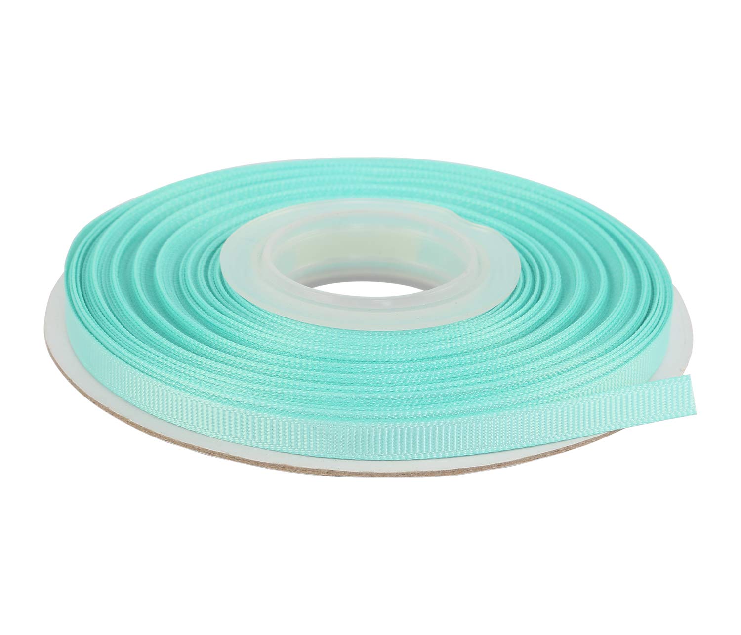 Ribbonitlux 6mm Wide Solid Grosgrain Ribbon 22 Meters (314-Aqua, Set for Gift Wrapping, Party Decor, Sewing Applications, Wedding and Craft