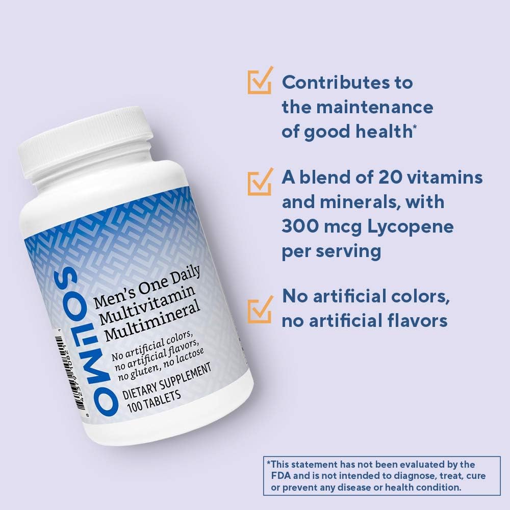  Brand - Solimo Men's One Daily Multivitamin Multimineral, 100 Tablets, Three Month Supply (Packaging may vary): Health & Personal Care