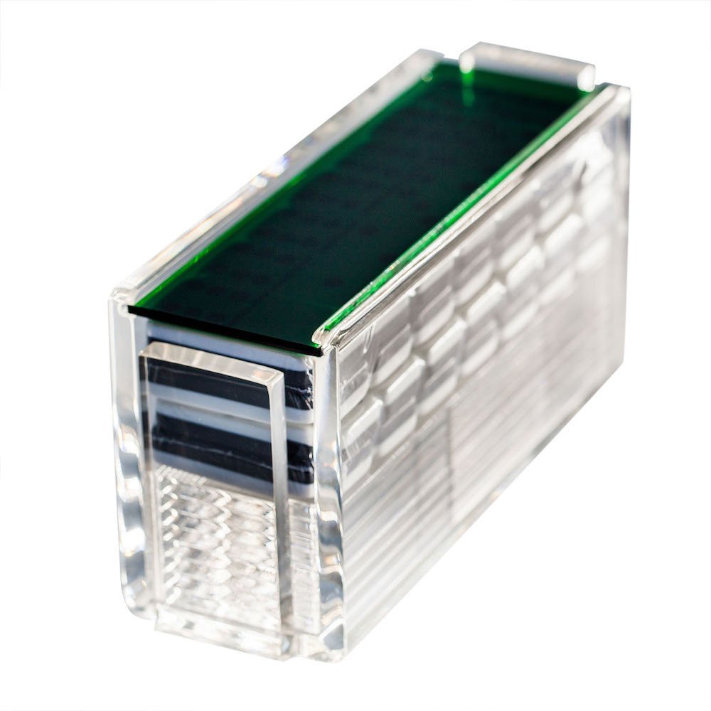 Modern Double Six Jumbo Domino Set with Racks, Green