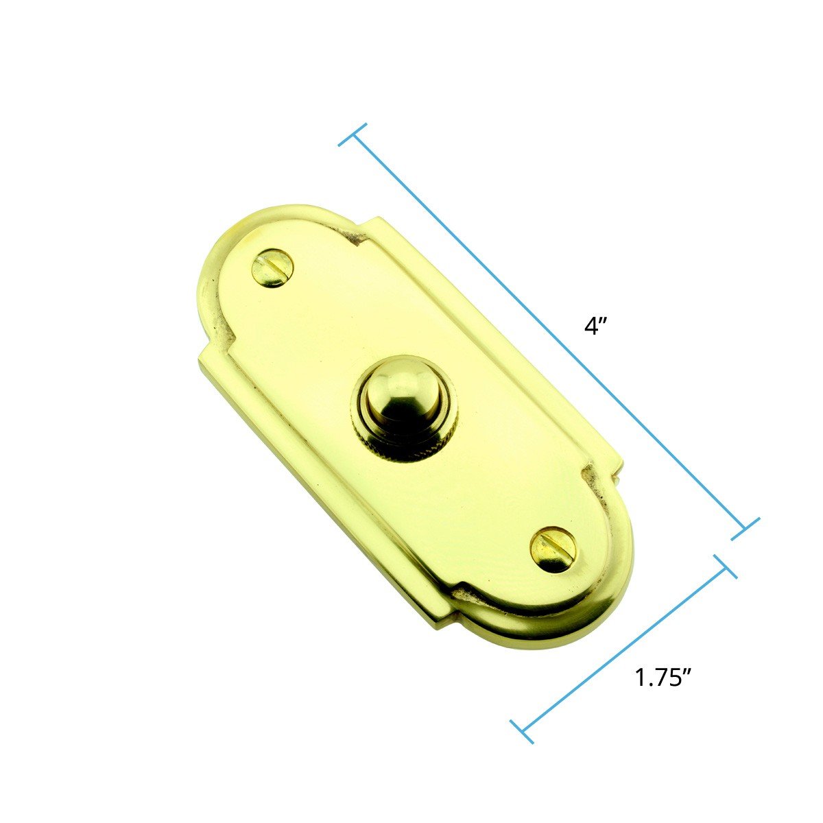 Brass Door Bell Push Button Chime Traditional Colonial Long Lasting